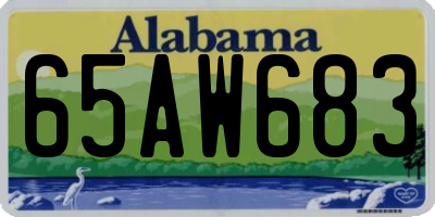 AL license plate 65AW683