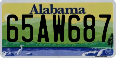 AL license plate 65AW687