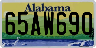 AL license plate 65AW690