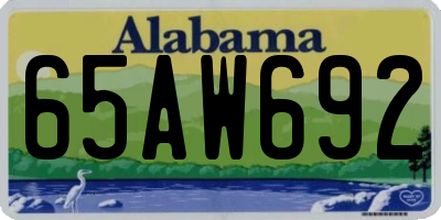 AL license plate 65AW692