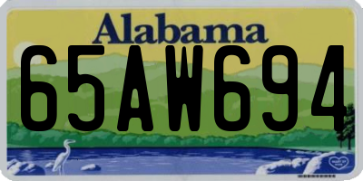 AL license plate 65AW694