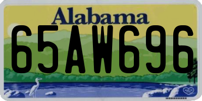 AL license plate 65AW696