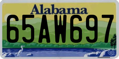 AL license plate 65AW697