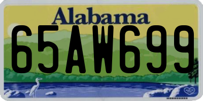 AL license plate 65AW699