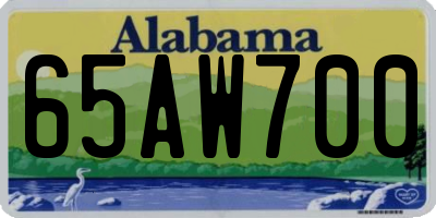 AL license plate 65AW700