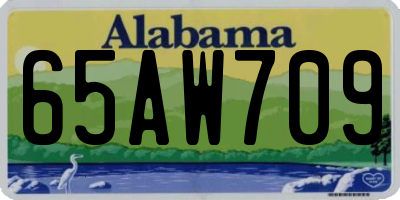 AL license plate 65AW709