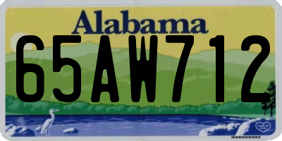AL license plate 65AW712