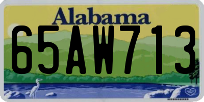 AL license plate 65AW713