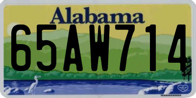 AL license plate 65AW714
