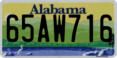 AL license plate 65AW716