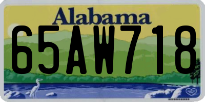 AL license plate 65AW718
