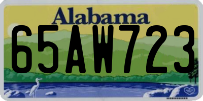 AL license plate 65AW723