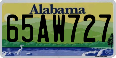 AL license plate 65AW727