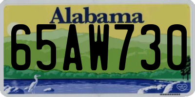 AL license plate 65AW730