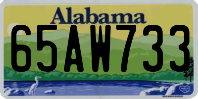 AL license plate 65AW733