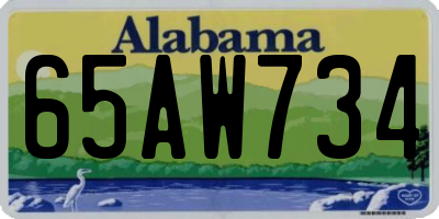 AL license plate 65AW734