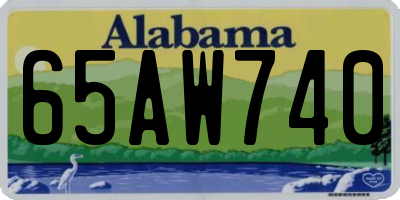 AL license plate 65AW740