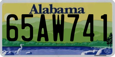 AL license plate 65AW741