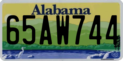 AL license plate 65AW744