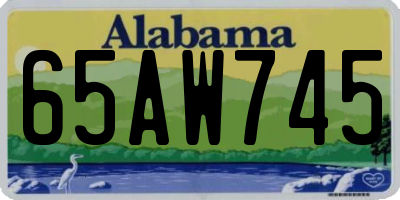 AL license plate 65AW745