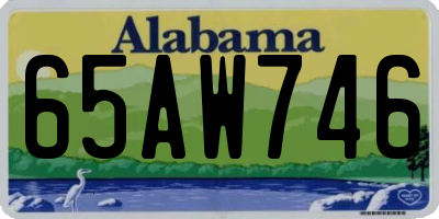 AL license plate 65AW746