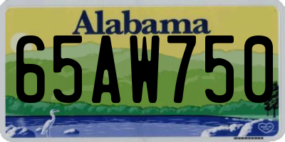 AL license plate 65AW750