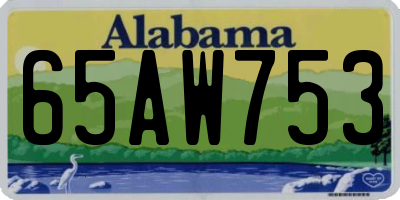 AL license plate 65AW753