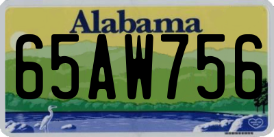 AL license plate 65AW756