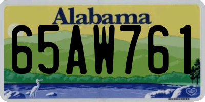 AL license plate 65AW761