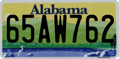 AL license plate 65AW762