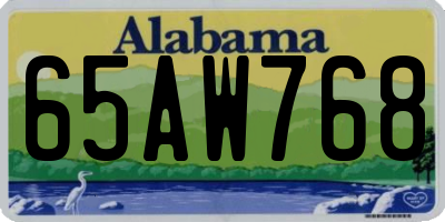AL license plate 65AW768