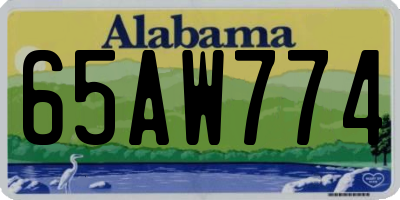 AL license plate 65AW774