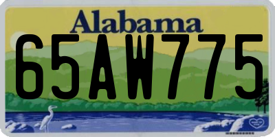 AL license plate 65AW775
