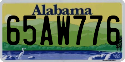 AL license plate 65AW776