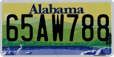 AL license plate 65AW788