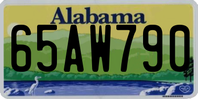 AL license plate 65AW790