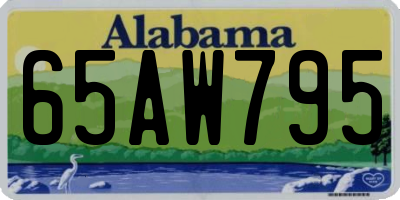 AL license plate 65AW795