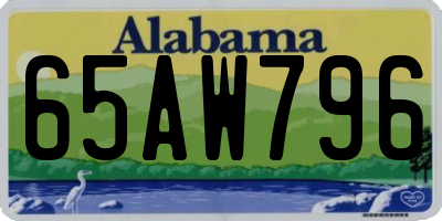 AL license plate 65AW796