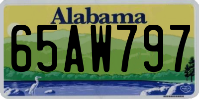 AL license plate 65AW797