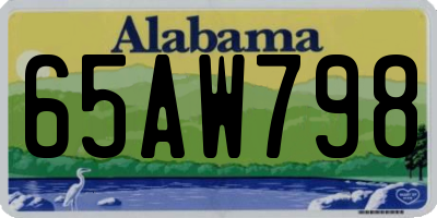 AL license plate 65AW798
