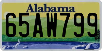 AL license plate 65AW799