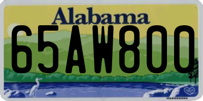 AL license plate 65AW800