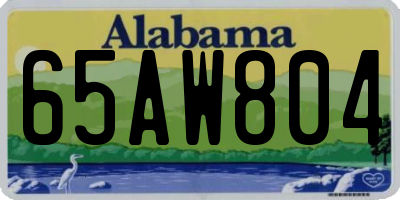 AL license plate 65AW804