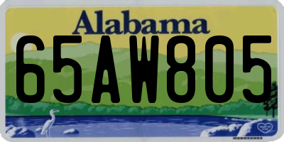 AL license plate 65AW805