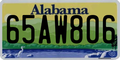 AL license plate 65AW806