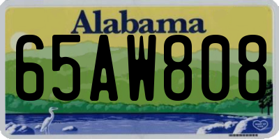 AL license plate 65AW808