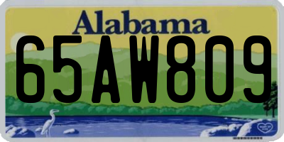 AL license plate 65AW809