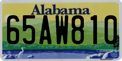 AL license plate 65AW810