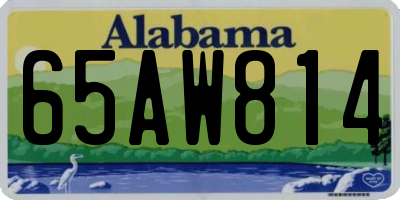AL license plate 65AW814