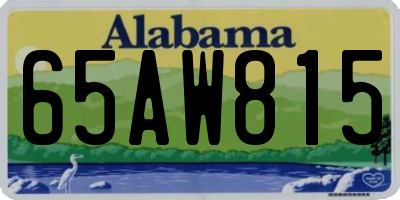 AL license plate 65AW815